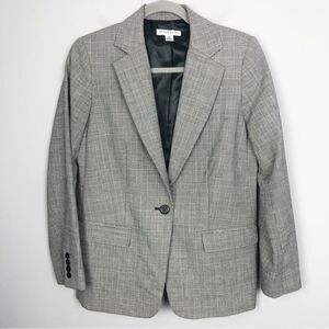 PENDLETON | Black & White Plaid Button Front Virgin Wool Blazer Women’s Size 8